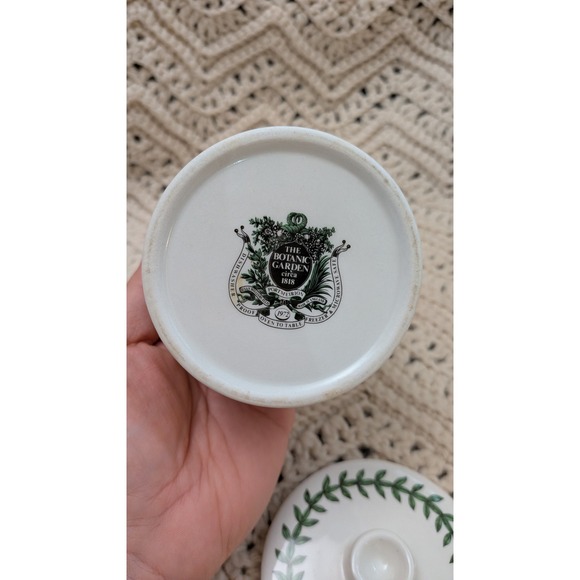 Portmeirion Botanic Garden Gossypium Barbadense Lidded Jam Sugar Jar England - Picture 4 of 6